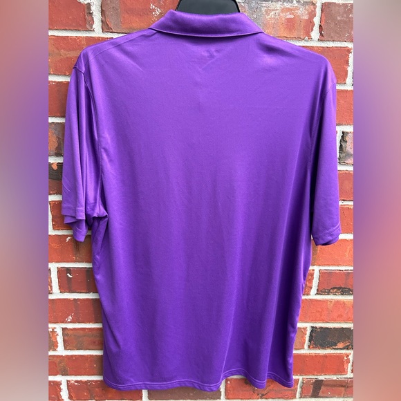Captivating Apparel LSU Tigers Men’s Short Sleeve Purple Striped XXL Golf Polo - Picture 2 of 4